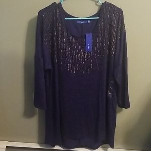 Apt. 9 3/4 sleeve top size XL new NWT shirt tunic